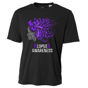 Lupus Awareness Lupus Purple Butterflies Cooling Performance Crew T-Shirt