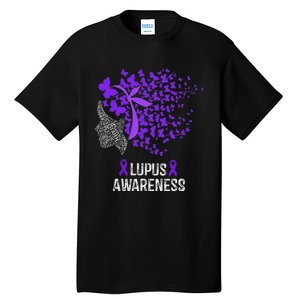 Lupus Awareness Lupus Purple Butterflies Tall T-Shirt