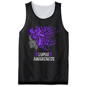 Lupus Awareness Lupus Purple Butterflies Mesh Reversible Basketball Jersey Tank