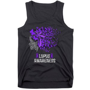 Lupus Awareness Lupus Purple Butterflies Tank Top