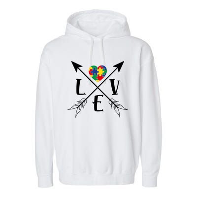 Love Arrows Garment-Dyed Fleece Hoodie