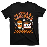 Lattes And Language Speech Therapy Sped Teachers SLP Fall T-Shirt