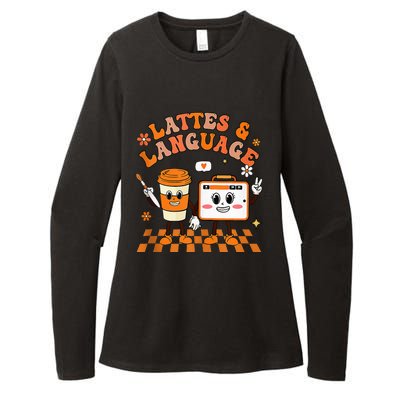 Lattes And Language Speech Therapy Sped Teachers SLP Fall Womens CVC Long Sleeve Shirt