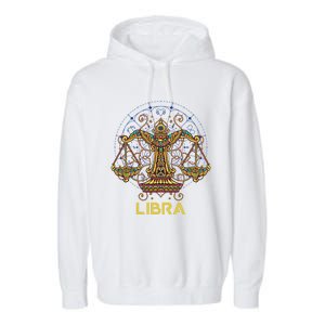 Libra Astrology Libra Born Horoscope Libra Cute Gift Garment-Dyed Fleece Hoodie