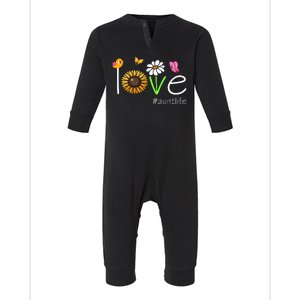 Love Aunt Life Cute Matching Family For Aunt Infant Fleece One Piece