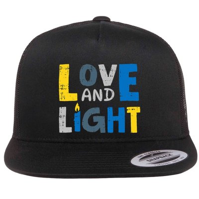 Love And Light Hanukkah Chanukah Jewish Holiday  Flatbill Hat