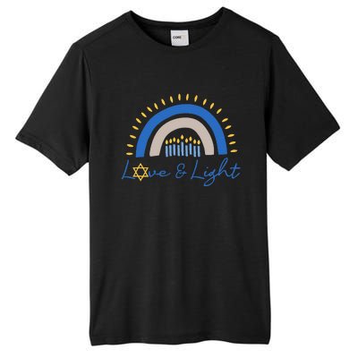 Love and Light Hanukkah Jew Menorah Jewish Chanukah  Tall Fusion ChromaSoft Performance T-Shirt