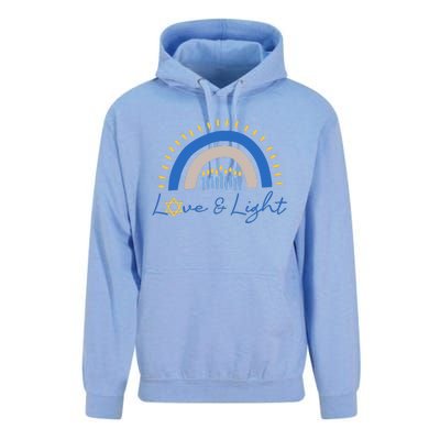 Love and Light Hanukkah Jew Menorah Jewish Chanukah  Unisex Surf Hoodie