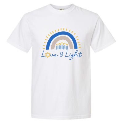 Love and Light Hanukkah Jew Menorah Jewish Chanukah  Garment-Dyed Heavyweight T-Shirt