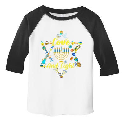 Love and Light Hanukkah Jew Menorah Jewish Chanukah   Toddler Fine Jersey T-Shirt