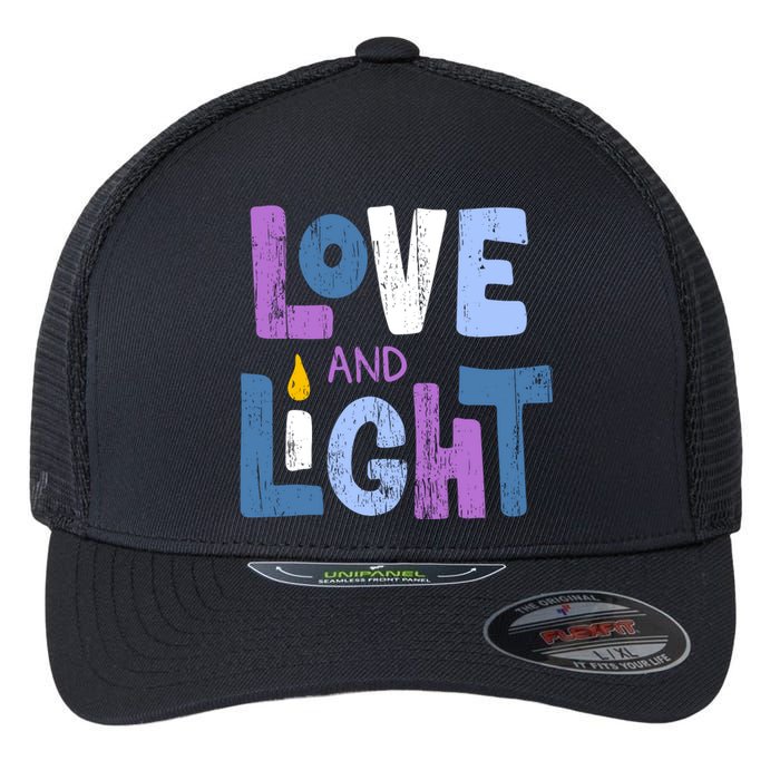 Love And Light Hanukkah Flexfit Unipanel Trucker Cap