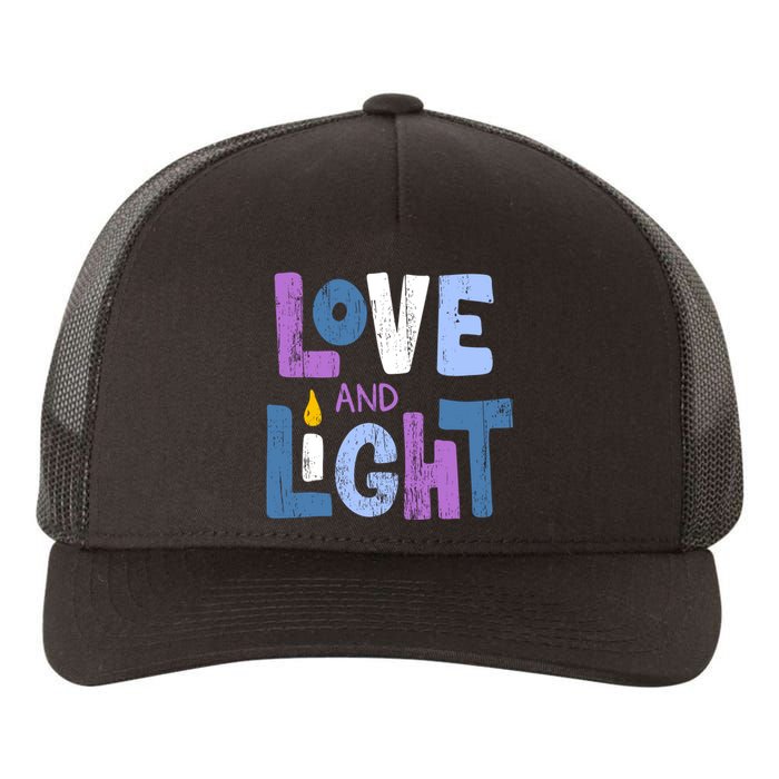 Love And Light Hanukkah Yupoong Adult 5-Panel Trucker Hat