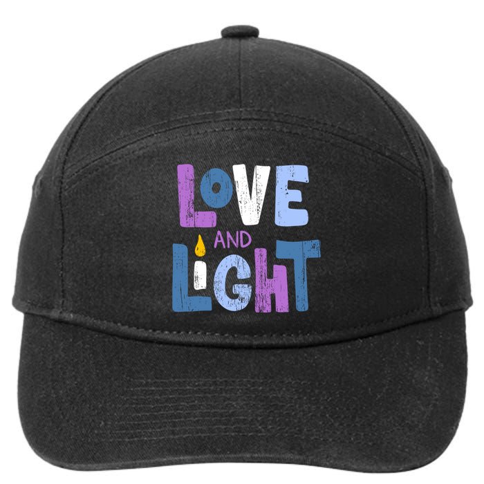 Love And Light Hanukkah 7-Panel Snapback Hat