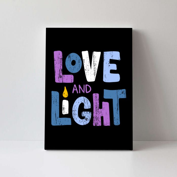 Love And Light Hanukkah Canvas