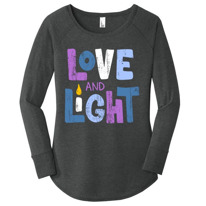 Love And Light Hanukkah Women's Perfect Tri Tunic Long Sleeve Shirt