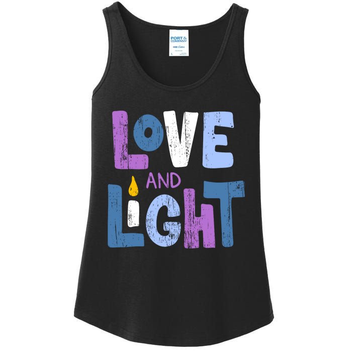 Love And Light Hanukkah Ladies Essential Tank