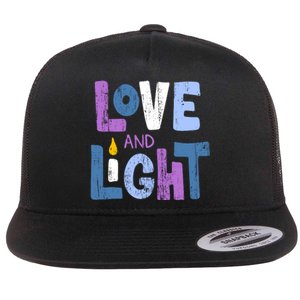 Love And Light Hanukkah Flat Bill Trucker Hat