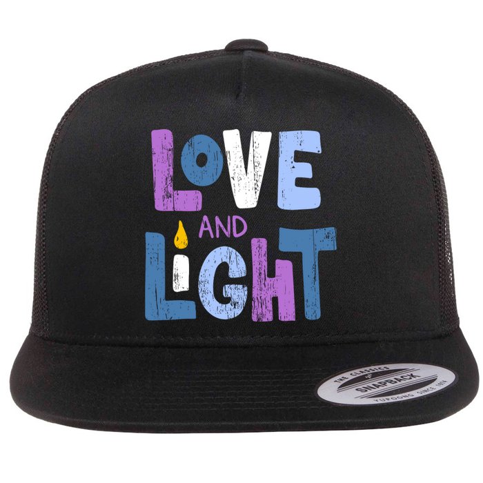 Love And Light Hanukkah Flat Bill Trucker Hat