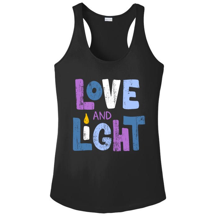 Love And Light Hanukkah Ladies PosiCharge Competitor Racerback Tank