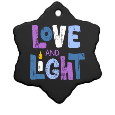 Love And Light Hanukkah Ceramic Star Ornament