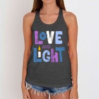 Love And Light Hanukkah Women's Knotted Racerback Tank