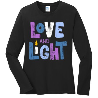 Love And Light Hanukkah Ladies Long Sleeve Shirt