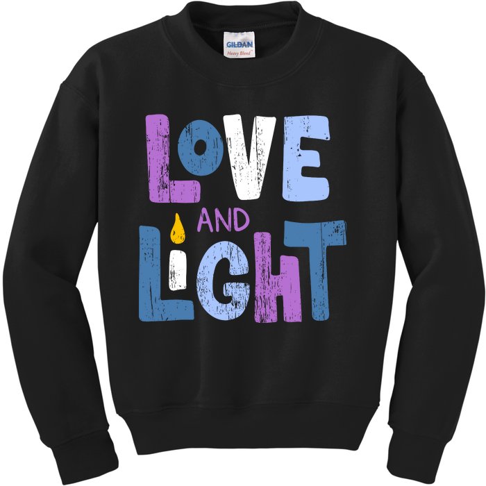 Love And Light Hanukkah Kids Sweatshirt