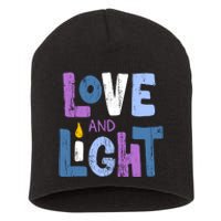 Love And Light Hanukkah Short Acrylic Beanie