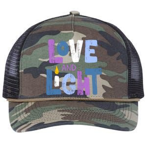 Love And Light Hanukkah Retro Rope Trucker Hat Cap