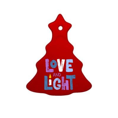 Love And Light Hanukkah Ceramic Tree Ornament