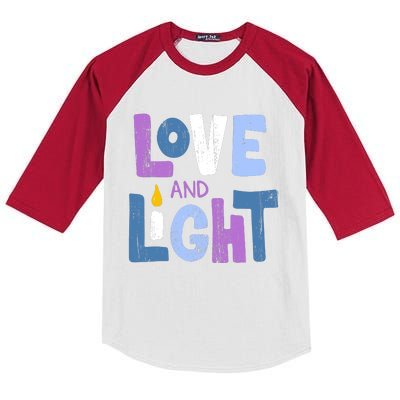 Love And Light Hanukkah Kids Colorblock Raglan Jersey