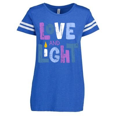 Love And Light Hanukkah Enza Ladies Jersey Football T-Shirt