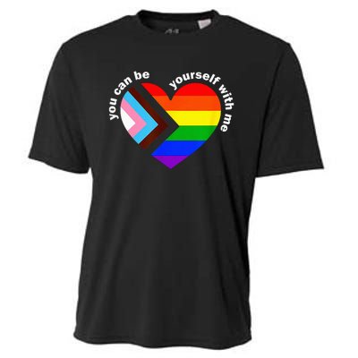 Lgbt Ally Lgbt Month You Ca.N Be Yourself Pride Cooling Performance Crew T-Shirt