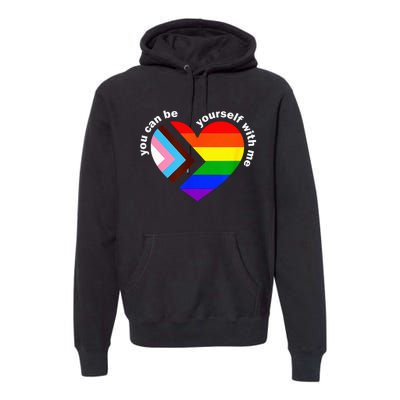 Lgbt Ally Lgbt Month You Ca.N Be Yourself Pride Premium Hoodie