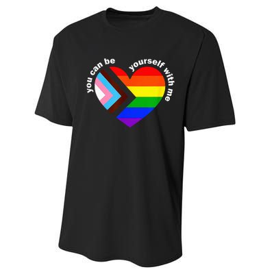 Lgbt Ally Lgbt Month You Ca.N Be Yourself Pride Performance Sprint T-Shirt