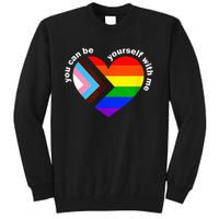 Lgbt Ally Lgbt Month You Ca.N Be Yourself Pride Tall Sweatshirt