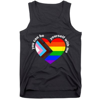 Lgbt Ally Lgbt Month You Ca.N Be Yourself Pride Tank Top