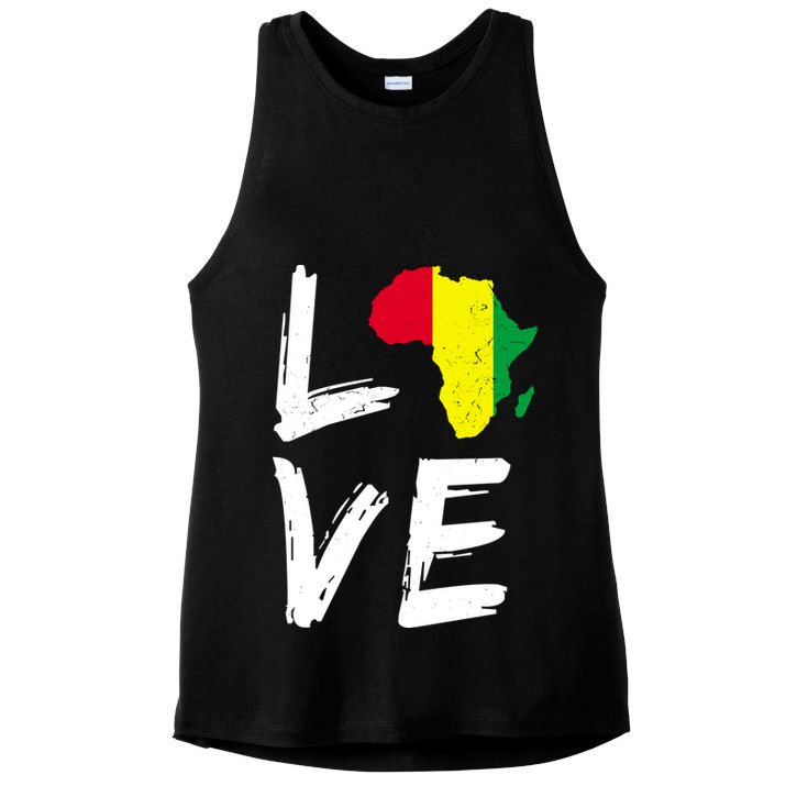 Love Africa Logo Ladies PosiCharge Tri-Blend Wicking Tank