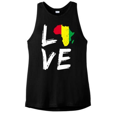 Love Africa Logo Ladies PosiCharge Tri-Blend Wicking Tank