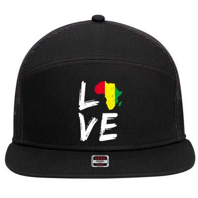 Love Africa Logo 7 Panel Mesh Trucker Snapback Hat