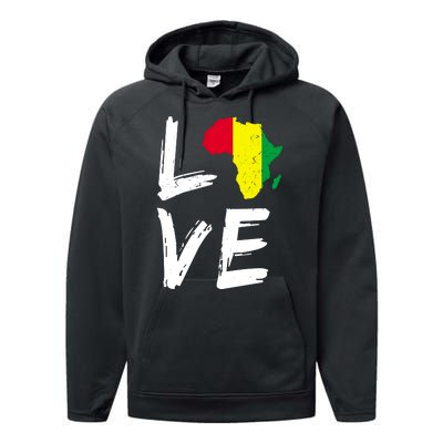 Love Africa Logo Performance Fleece Hoodie