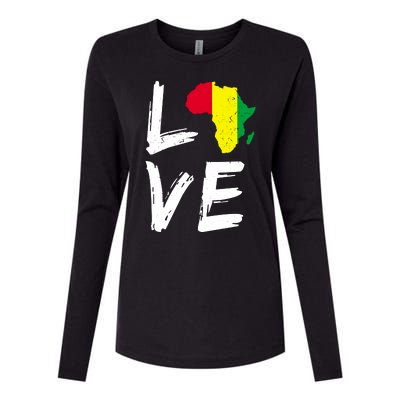 Love Africa Logo Womens Cotton Relaxed Long Sleeve T-Shirt