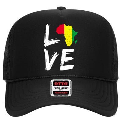 Love Africa Logo High Crown Mesh Back Trucker Hat