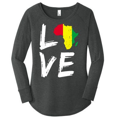 Love Africa Logo Women's Perfect Tri Tunic Long Sleeve Shirt