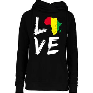 Love Africa Logo Womens Funnel Neck Pullover Hood