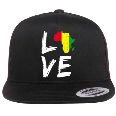 Love Africa Logo Flat Bill Trucker Hat