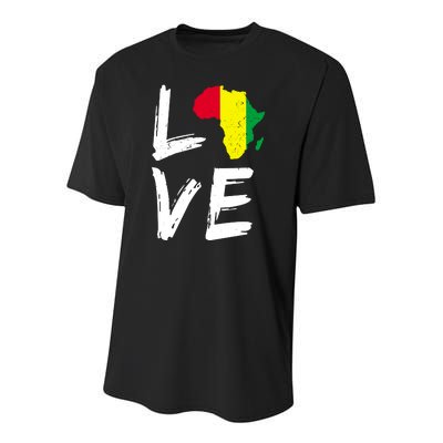 Love Africa Logo Youth Performance Sprint T-Shirt