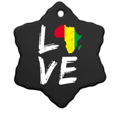 Love Africa Logo Ceramic Star Ornament