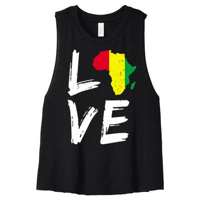 Love Africa Logo Women's Racerback Cropped Tank