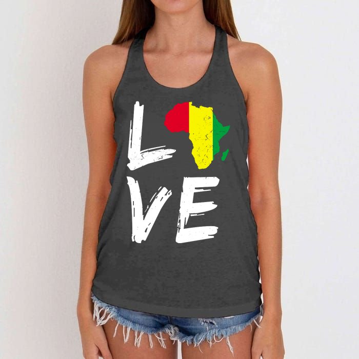 Love Africa Logo Women's Knotted Racerback Tank